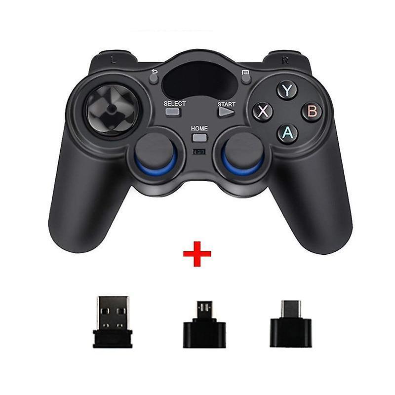 Slowmoose 2.4g Wireless Gamepad Joystick With Otg Converter For Ps3/smart Phone/tablet Pc Black-No Stand