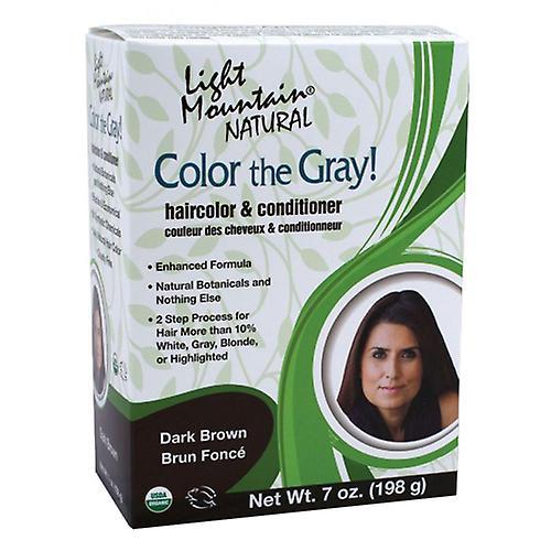 Light Mountain Color The Gray, Natural Hair Color & Conditioner, Brown-Dark 7 Oz (Pack Of 1)