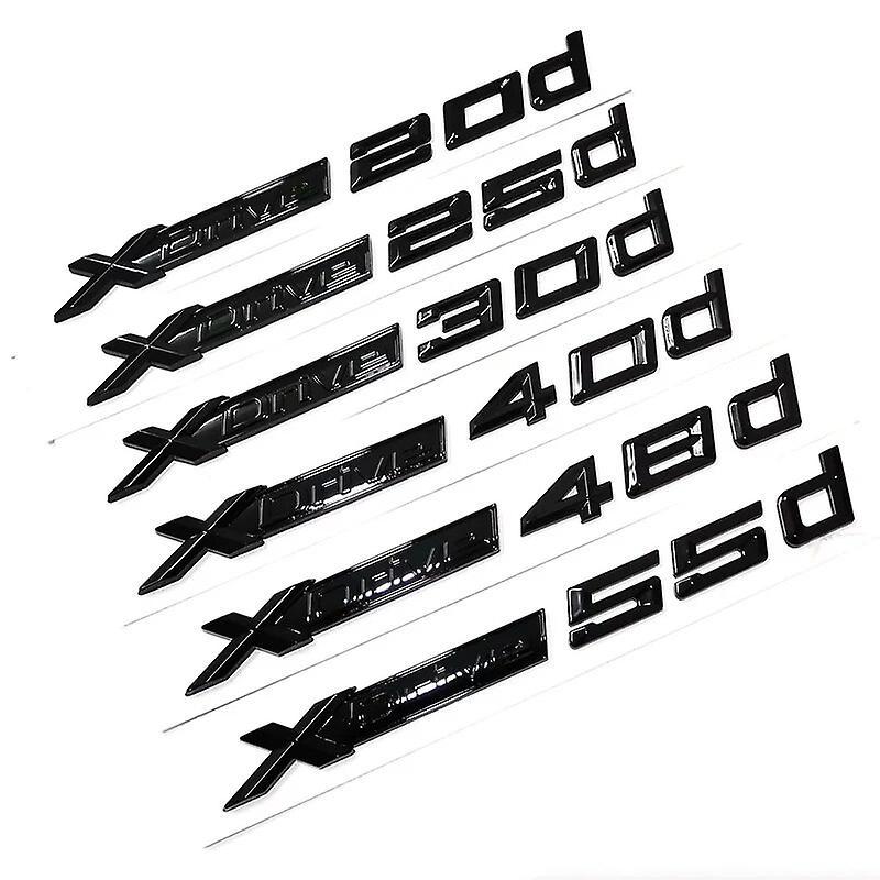 Hikig 3d Black Car Fender Trunk Badge Sticker For Bmw X1 X2 X3 X4 X5 X6 X7 Xdrive 18d 20d 30d 35d 40d 48d 50d Emblem Logo Accessories Glossy Black ...