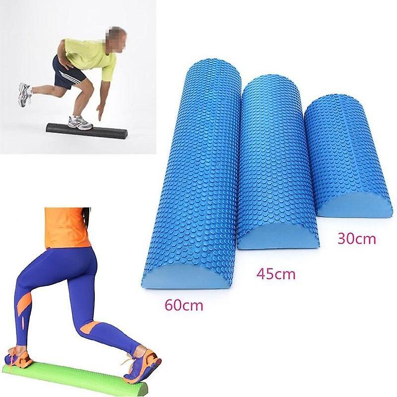 Half Round Yoga Block EVA Foam Roller Balance Pad Yoga Pilates for Muscle Restoration Physical Therapy  Yoga & Pilates Blocks Dark Blue-60cm