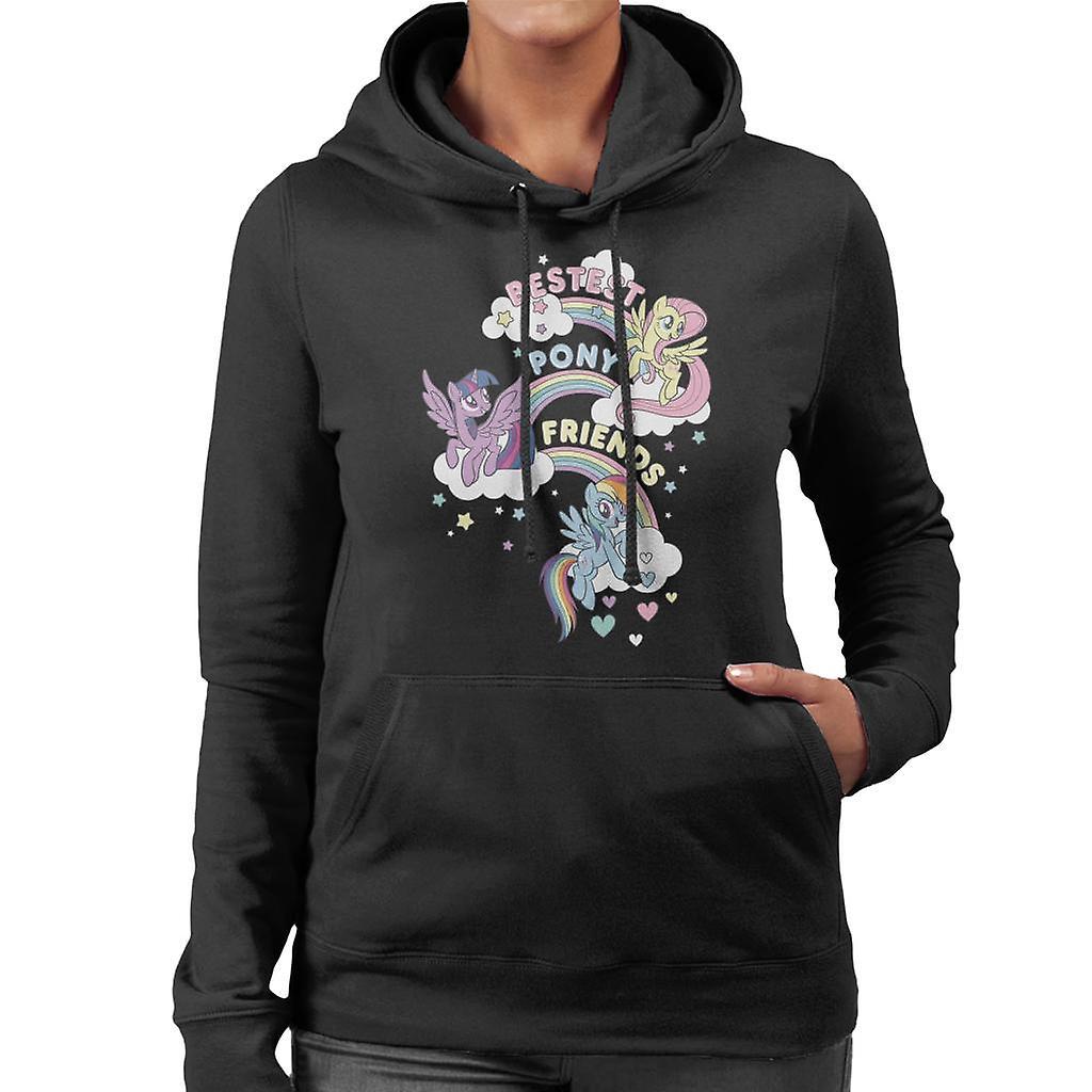 My Little Pony Bestest Pony Friends Women's Hooded Sweatshirt Black Small