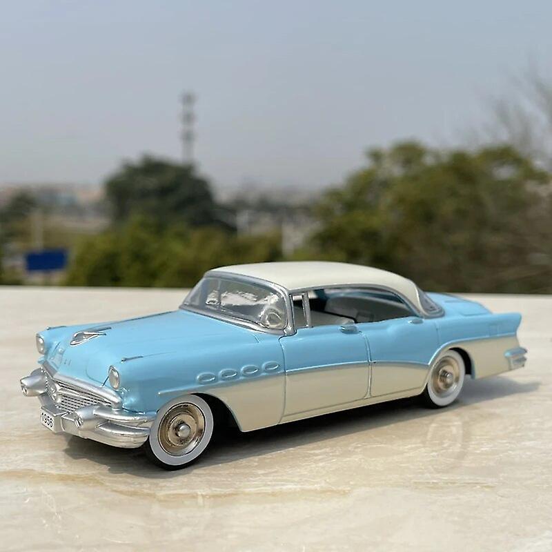 Aintier 1/43 Classical Old Car Alloy Car Model Diecasts Metal Vehicles Retro Vintage Car Model Collection Simulation Childrens Toys Gift Blue