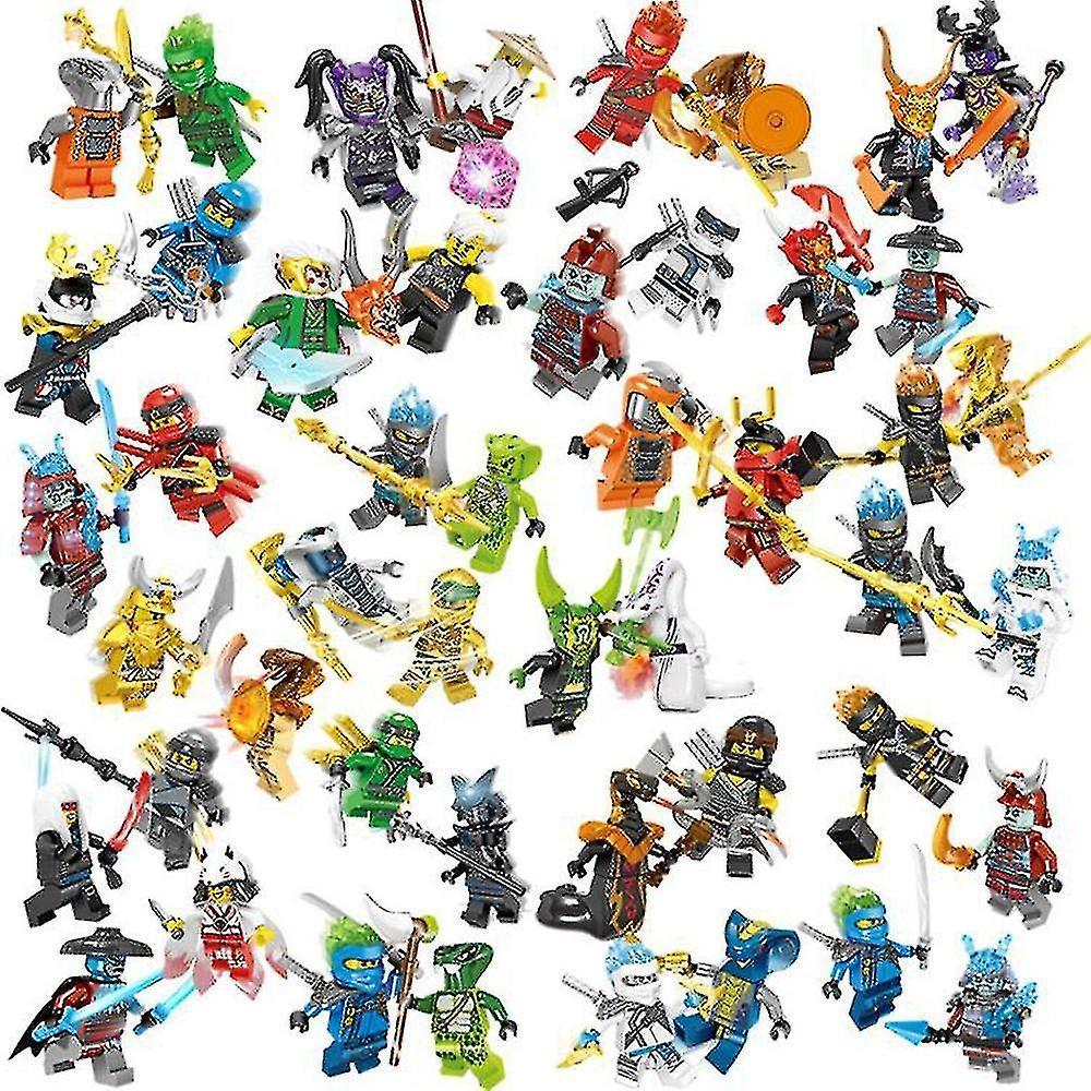 Mingerda 48 Pack Ninjago Minifigures Set Action Figure Minifigures Kids Toys Birthday Party Gifts For Adults And Children Boys Girls