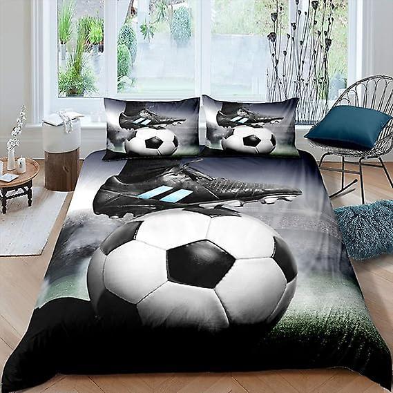 Duvet Cover Set Sports Football Games Microfiber Bedding Duvet Cover Sets 1 Duvet Cover And 1/2 Pillowshams c 160x220cm