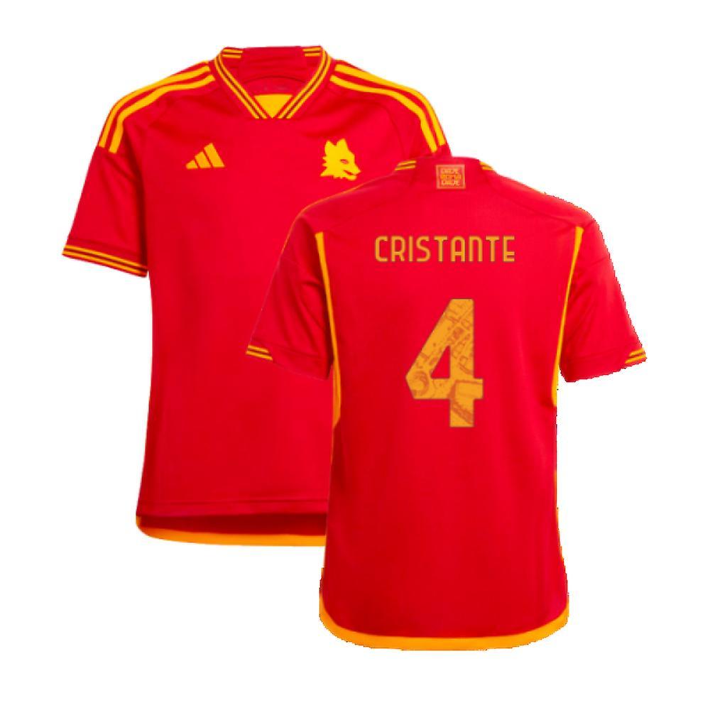 Adidas 2023-2024 Roma Home Shirt (Kids) (CRISTANTE 4) Red MB