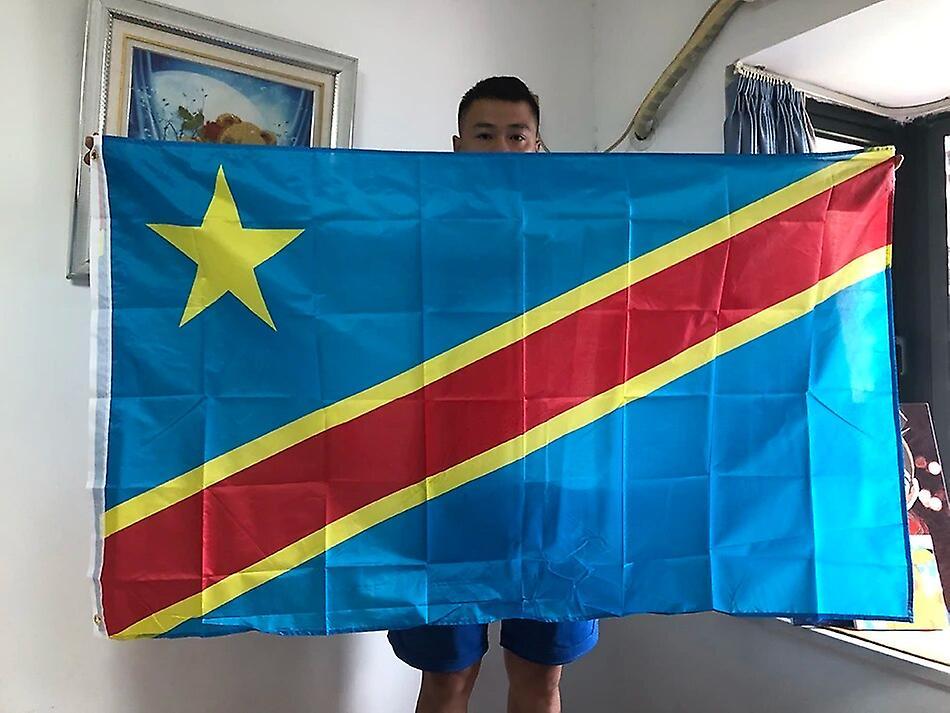 Bolongking SKY FLAG Congo flag 90X150cm Congo Democratic Republic of the Congo flag Banner 3x5 ft National flag Home Decoration flags 90 x 150cm