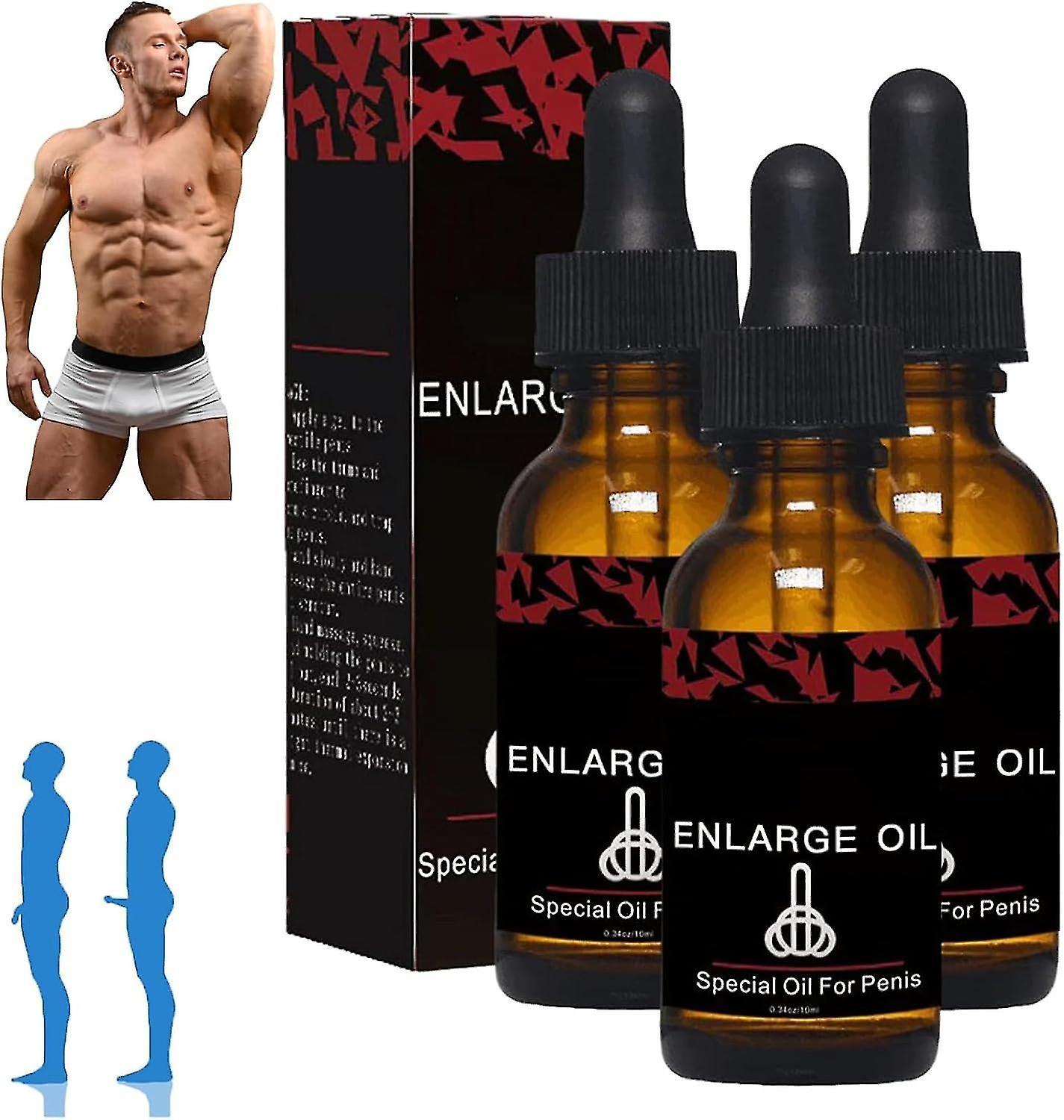 Zhenv Enlarge Essential Oil, Male Massage Essential Oil, Massage Essential Oil For Men, Long Lasting Enlargement Essential Oil For Men 3Pcs