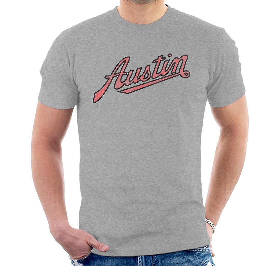 Austin Vintage Logo British Motor Heritage Men's T-Shirt Heather Grey XX-Large