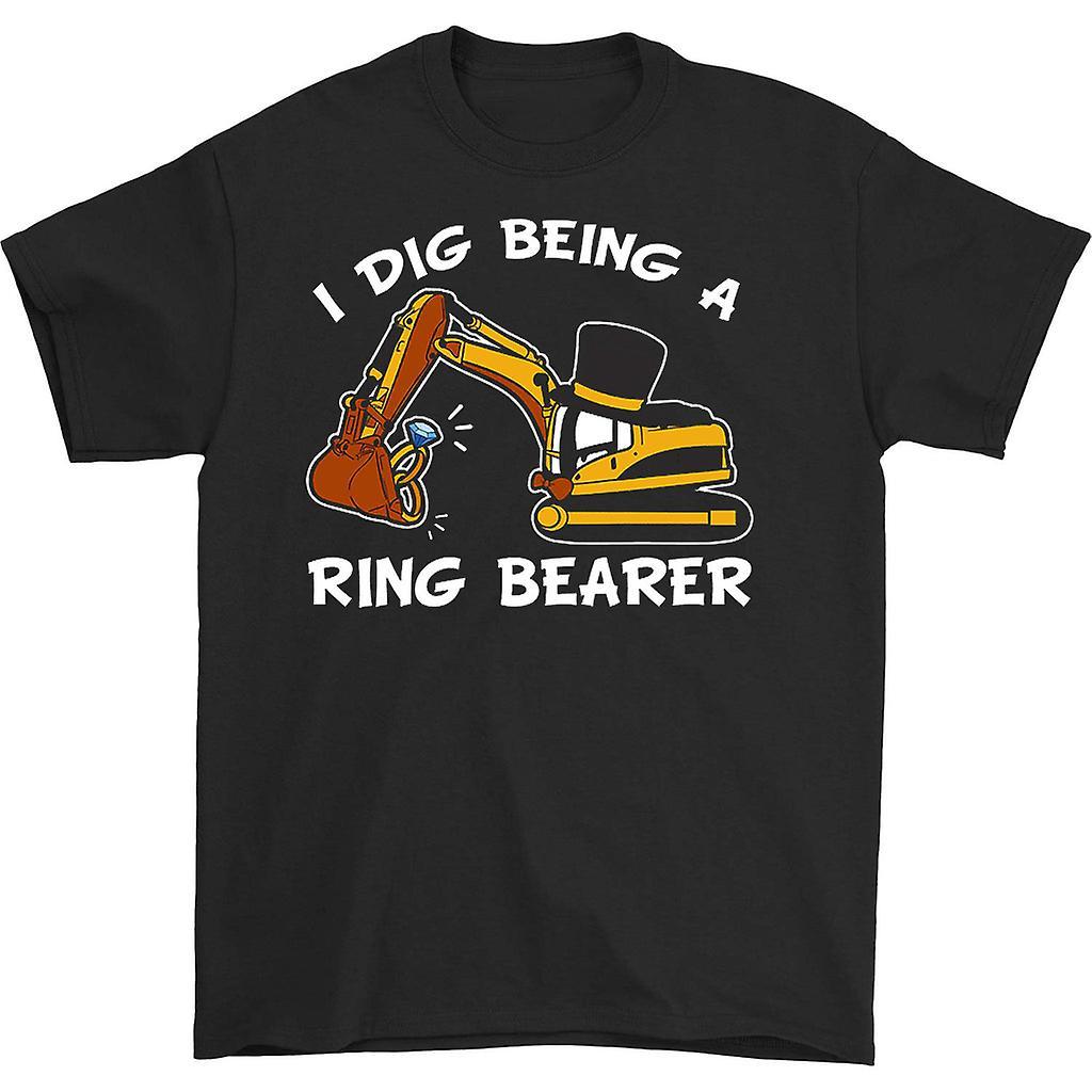 HISHARK I dig being a ring bearer t-shirt Black M