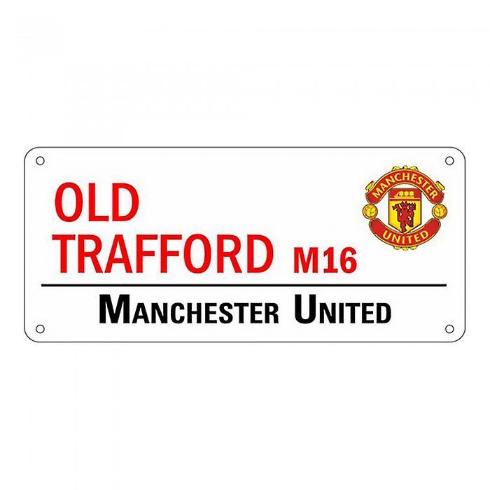 Manchester United FC Official Old Trafford Steel Street Sign Red One Size