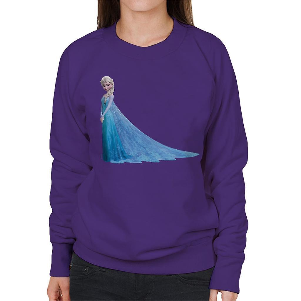 Disney Frozen Elsa Grinning Women's Sweatshirt Purple Large