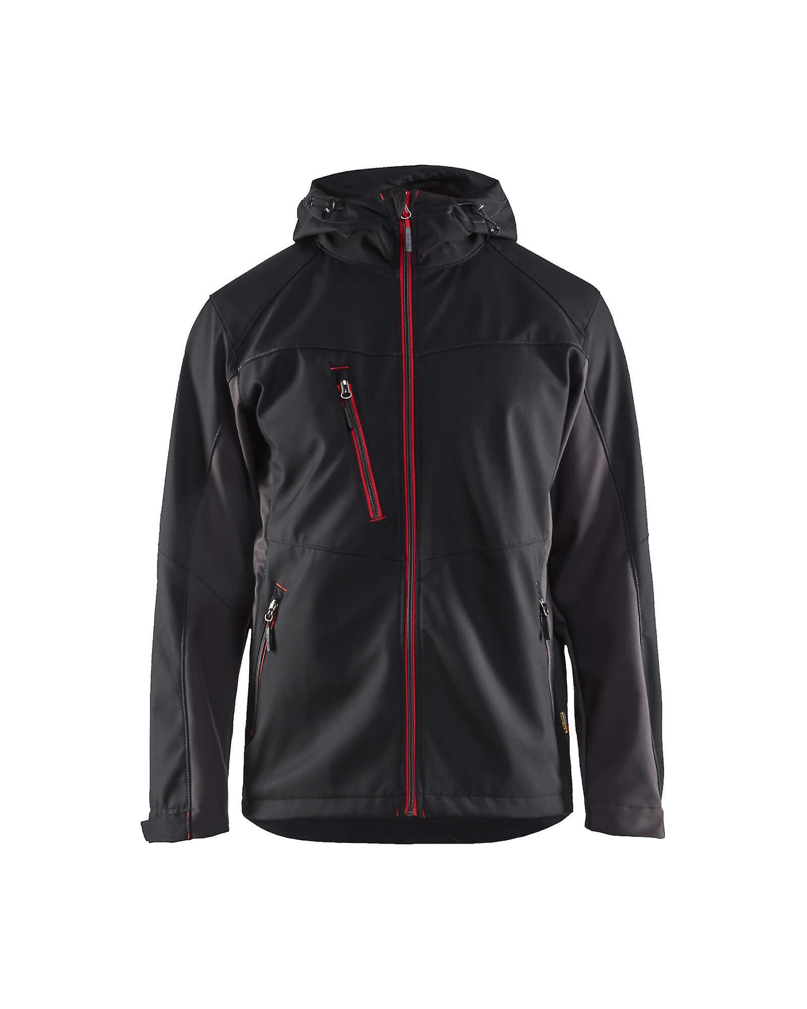 Blaklader 4753 Hooded Softshell Jacket - Mens (47532516) Black/red L