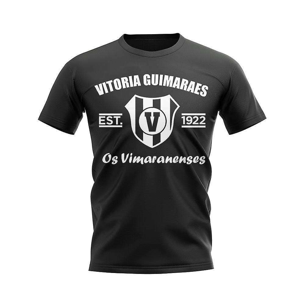 UKSoccerShop Vitoria Guimaraes Established Football T-Shirt (Black) Medium (38-40 inch)