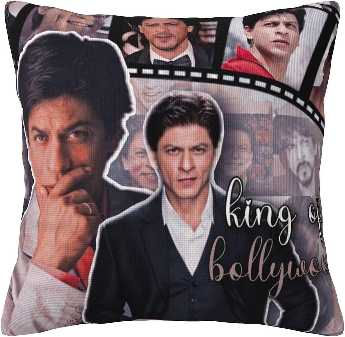 Kerota Shah Actor Rukh Khan Linen Decorative Throw Pillow Pillowcases Square Cushion Case Floor Pillowcases, Sofa Cushions, Cushion Covers -[A4925]...