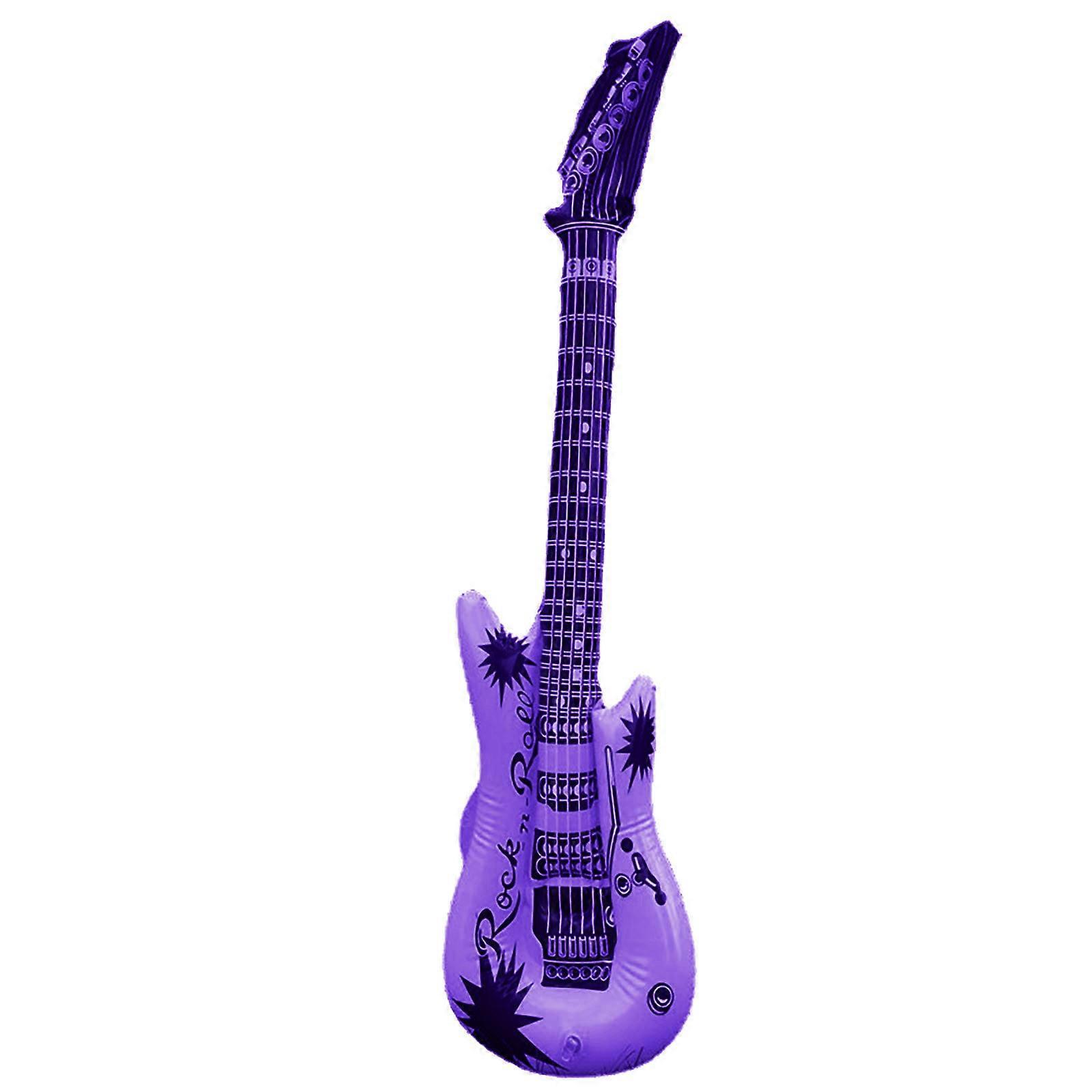 Flye Large Inflatable Blow Up Guitar Kids Toy Fancy Dress Party 240356 Purple