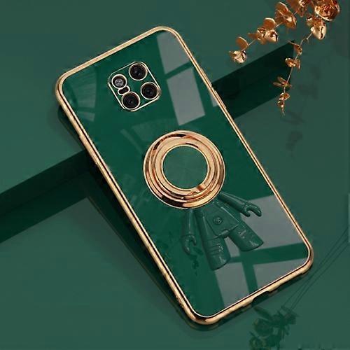 Goodcase For Huawei Mate 20 Pro 6D Plating Astronaut Ring Kickstand Phone Case Night Green