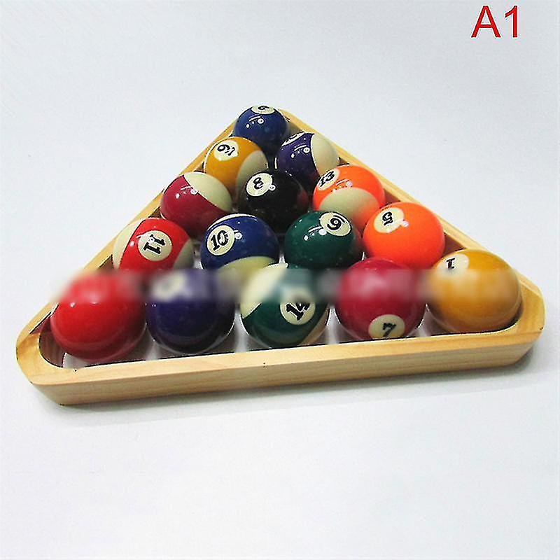 Linki Billiard Ball Set 16 Ball Durable Synthetic Resin Pool Billiard Triangle Frame Billiards Snooker 16 Balls Triangle Rack A1