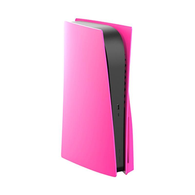 Hiborth Disc Edition Face Plates Protective Shell Dustproof Anti-Scratch Impact-resistant Game Host Case for PS5 Pink