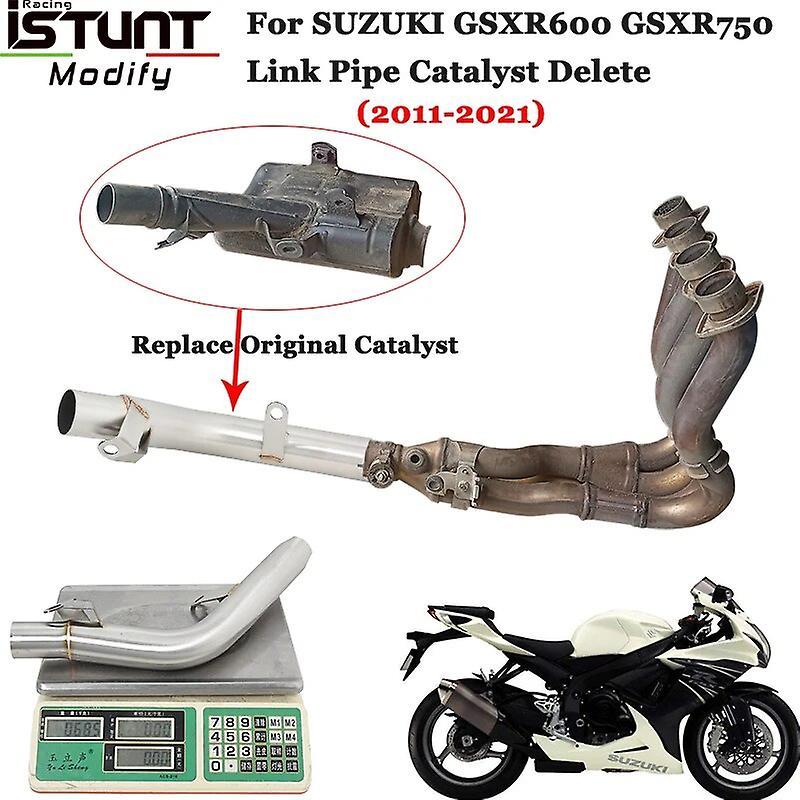 Loerss For Suzuki Gsxr600 Gsxr750 Gsxr 600 750 L1 L2 2011-2021 Motorcycle Exhaust Escape Link Pipe Catalyst Delete Eliminator Enhanced