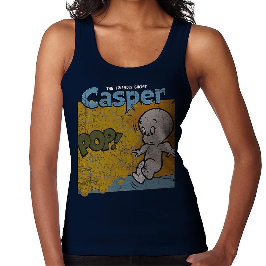 Casper The Friendly Ghost Pop Frame Women's Vest Navy Blue Medium