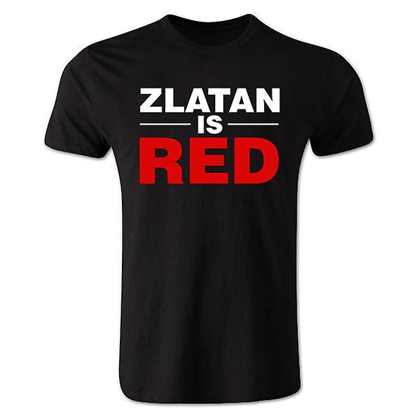 Gildan Zlatan Ibrahimovic Zlatan is Red T-shirt (black) Womens S (Size 10 - 32 inch Chest)