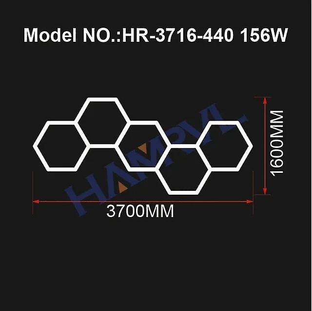 Jelivey Garage Light Hexagon Led Lights lamp Aluminum Highly Efficient Honeycomb LED Light for Car Showroom  Ceiling Lighting Workshop HR-3716-440 ...