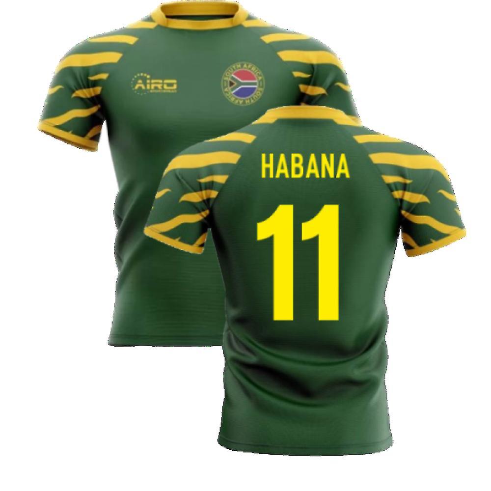 Airo Sportswear 2023-2024 South Africa Springboks Home Concept Rugby Shirt (Habana 11) Green Large 42-44 inch Chest (104-112cm)