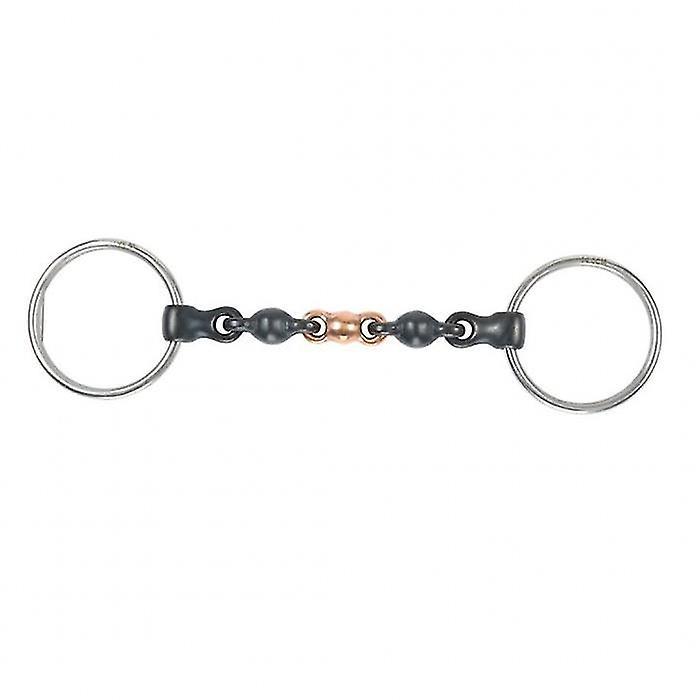 Shires Sweet Iron Waterford Horse Loose Ring Snaffle Bit Black 5.5in