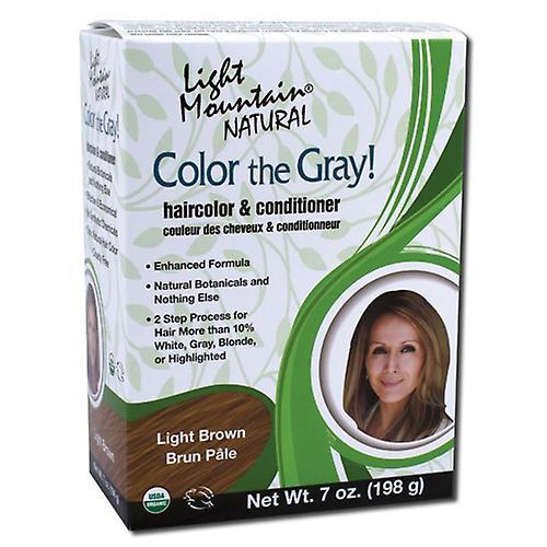 Light Mountain Color The Gray Hair Color And conditioner, Brown-Light 7 Oz (Pack Of 1)