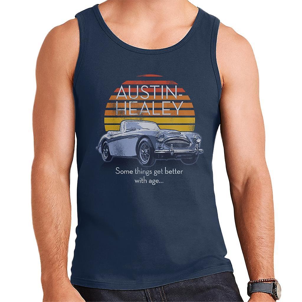 Austin Healey Some Things Get Better With Age British Motor Heritage Men's Vest Navy Blue XX-Large