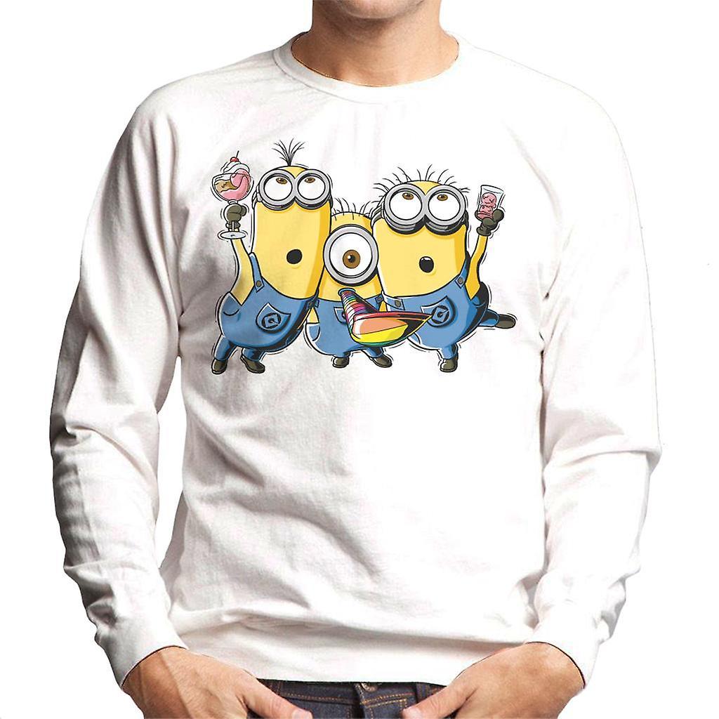 Despicable Me Minions Party Men's Sweatshirt White Medium