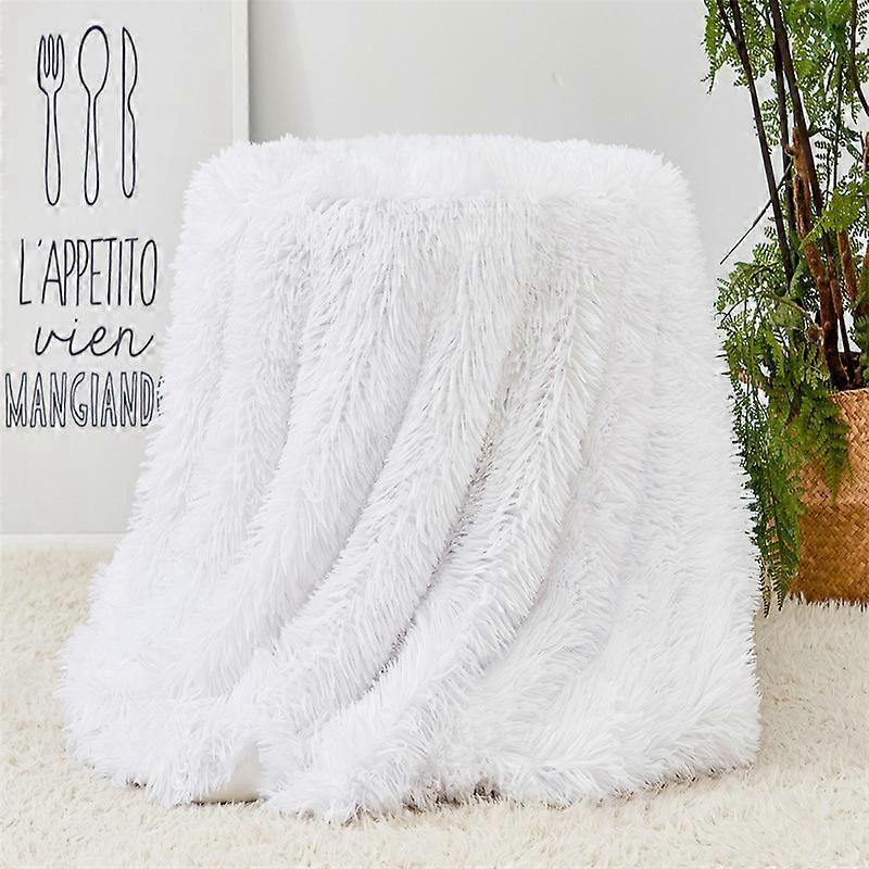 Heyone Faux Fur White Throw Blanket for CouchSoft,Fuzzy,Fluffyand Shaggy White Blanket,Warm and Thick Sherpa,Decorative White Throw Gift,50x60'', 6...