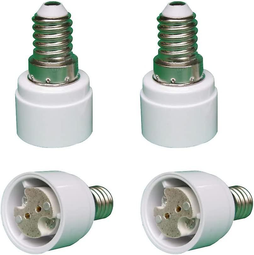 Shindat Set Of 4 E14 To G4 Mr16 Gu5.3 Gu4 Base Adapter For Led Or Halogen Bulb