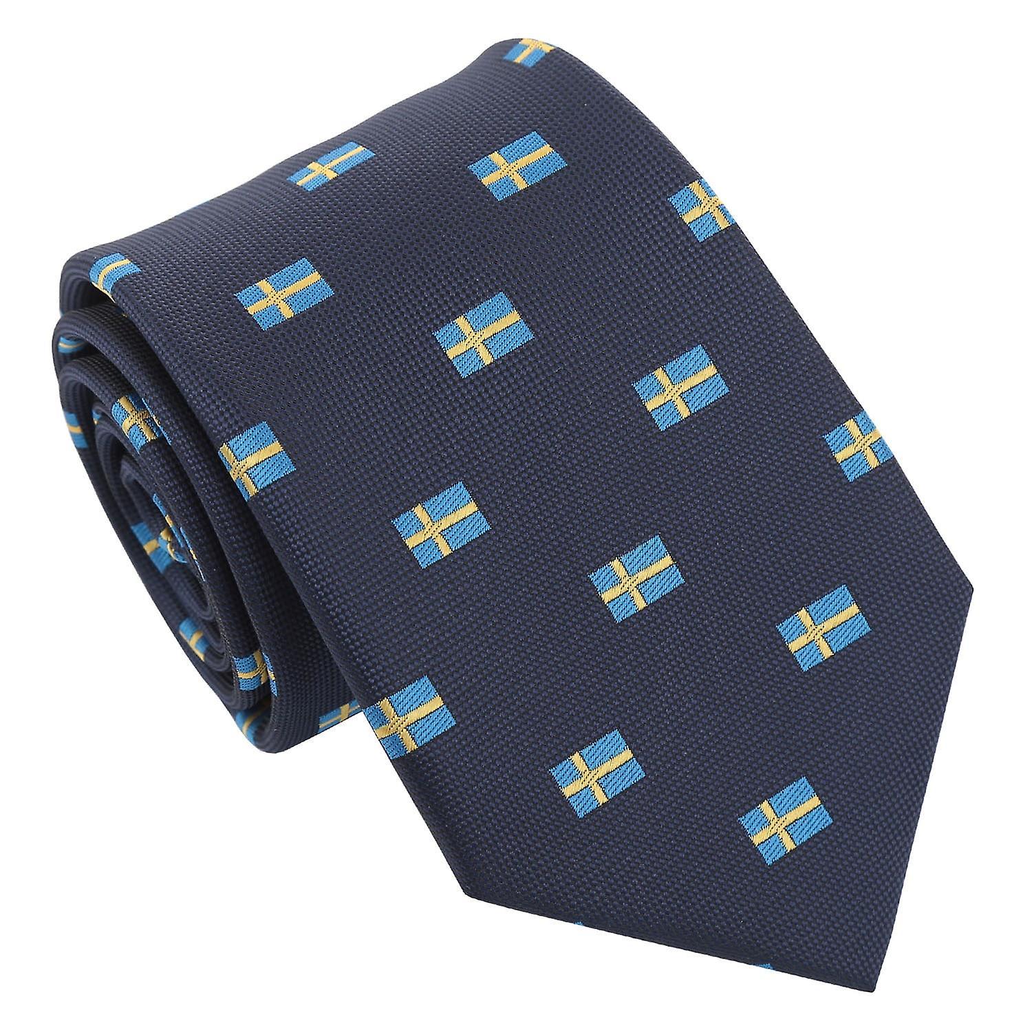 DQT Swedish Flag Tie Blue