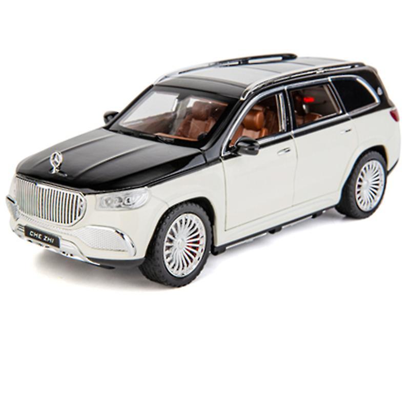 Toy Cars 1/24 Maybach Gls-class Gls600 Suv Alloy Car Model Diecasts Metal Toy Luxy Car Model Collection Sound Light Simulation Kids Gifts White