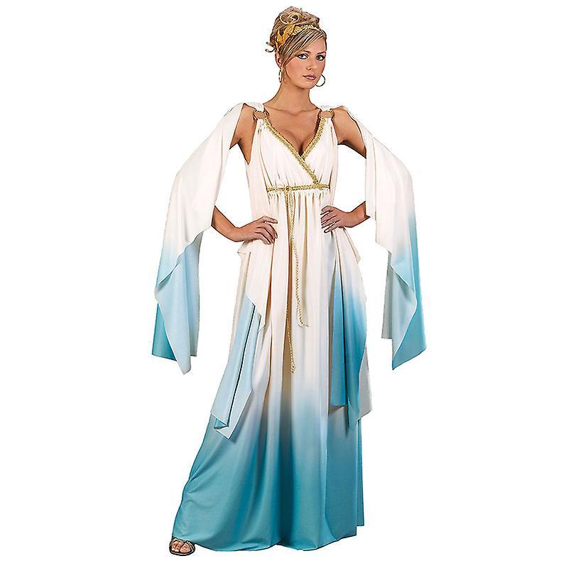 Baiyis Ancient Egypt Cleopatra Costume Greek Goddess Cosplay Halloween Disguise Carnival Costume white M