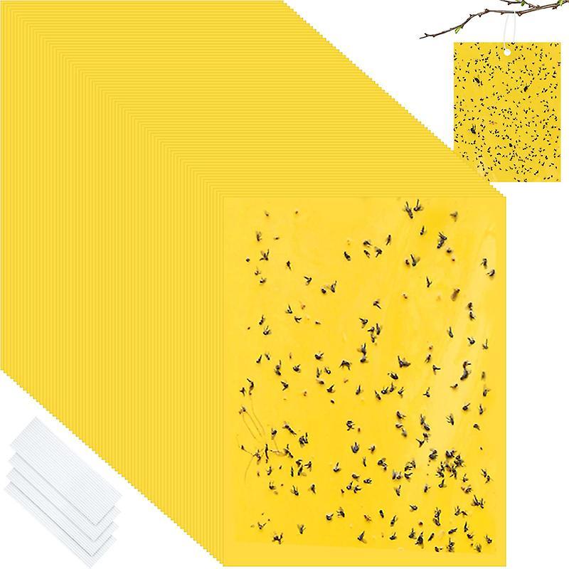 Yesfit 100pcs Yellow Traps, Insect Traps For Fruit Flies, Insect, And Gnat Traps 15x20cm