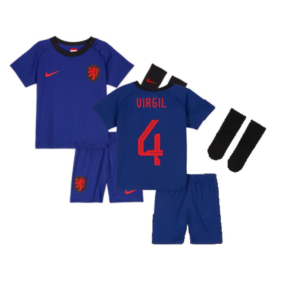 Nike 2022-2023 Holland Away Mini Kit (Virgil 4) Blue XLB 7-8yrs (122-128cm)