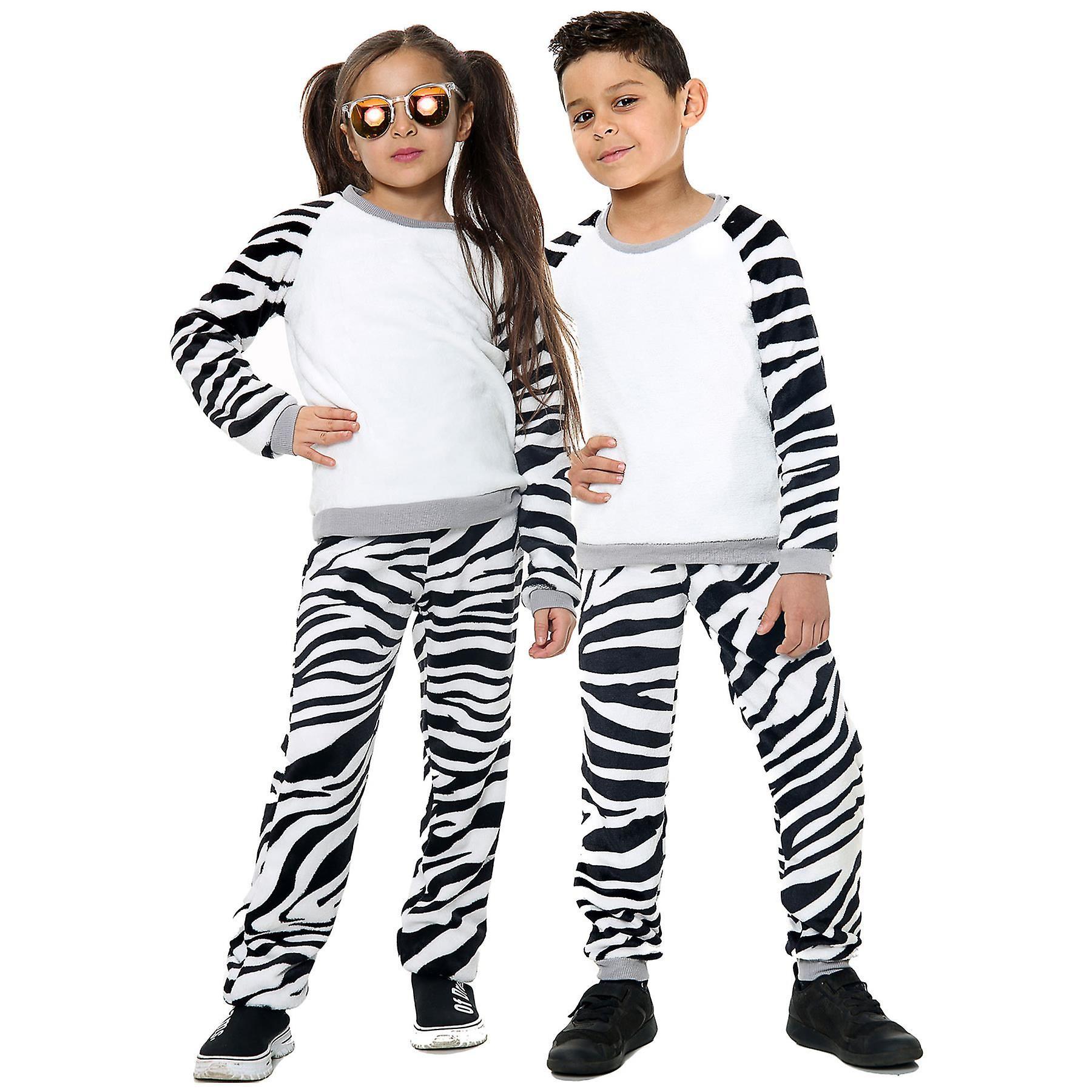 A2Z 4 Kids Kids Unisex Extra Soft Pyjamas Set Zebra 13 Years