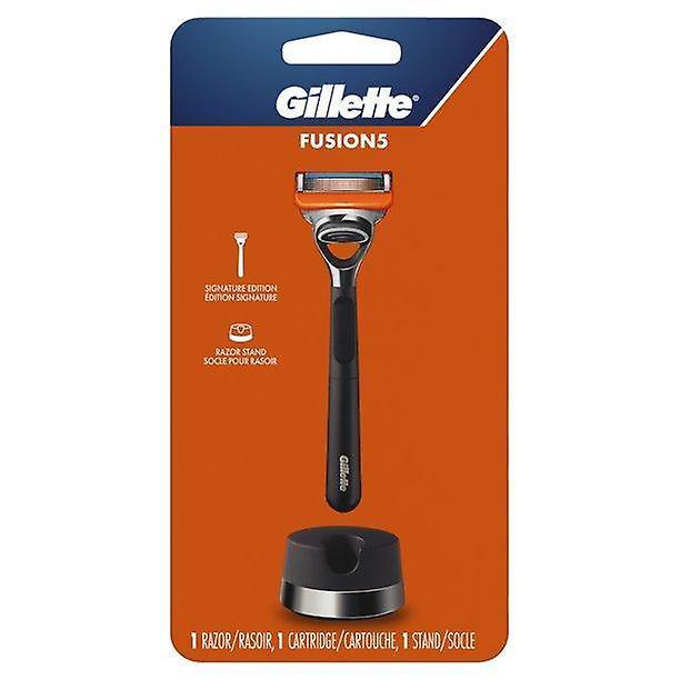 Gillette Fusion5 Signature Edition Razor Handle, Stand, And 1 Blade Refill