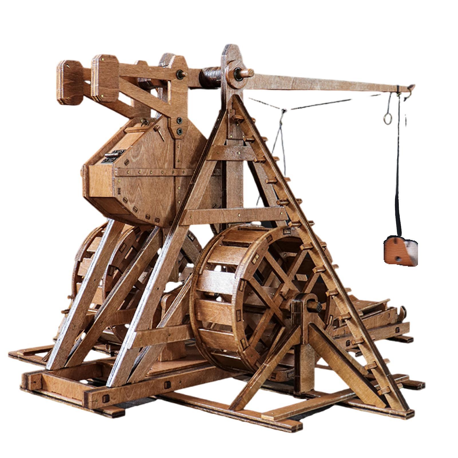 Niutuo Large Medieval Trebuchet Wooden Model Kit Wood Construction Kit New