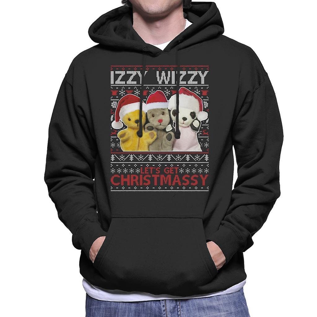 Sooty Christmas Izzy Wizzy Men's Hooded Sweatshirt Black Small