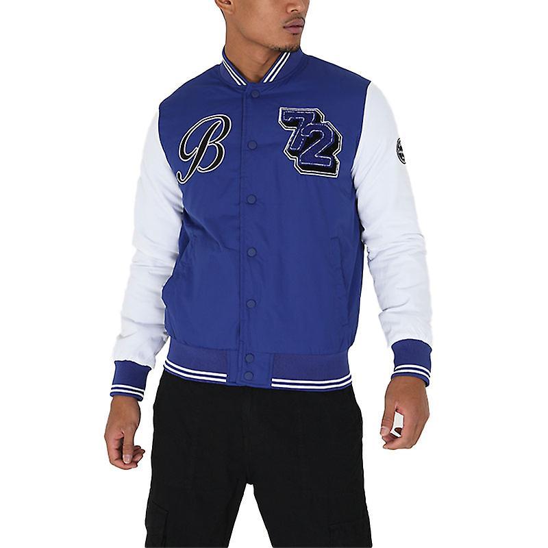 Brave Soul Brody Mens Bomber Jackets Baseball Varsity Classi Blue M