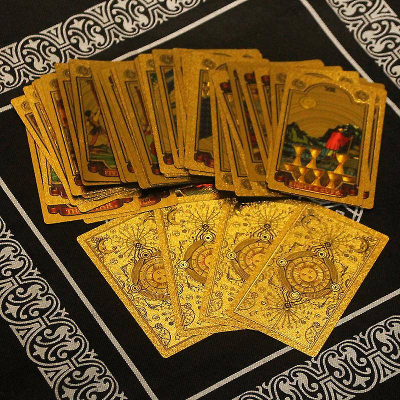 Unbrand Luxury Gold Foil Tarot Oracle Card Divination Fate High Quality Tarot Deck Card one  size