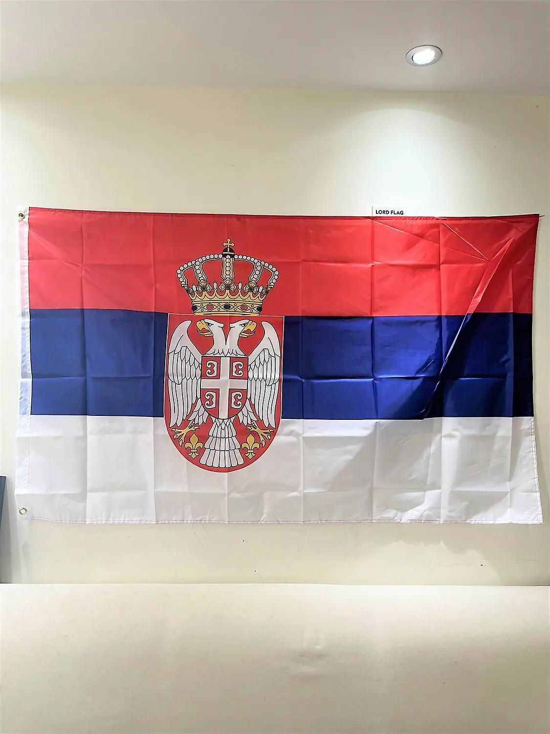 Scitoo Serbia Flag 90*150cm Srb Rs Republika Srbija Serbia Flag For Decoration And Activity Hanging National Flag Serbia 90 x 150cm