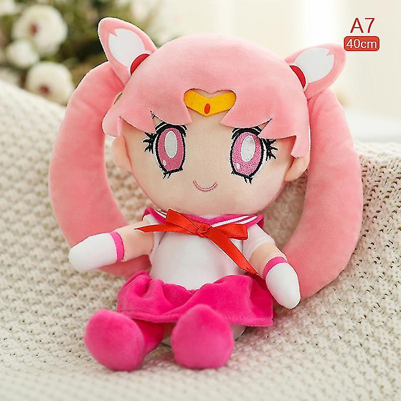 Mingerda Tsukino Usagi Stuffed Doll Cute Anime Sailor Moon Plush Toys Soft Toys Pink 25cm