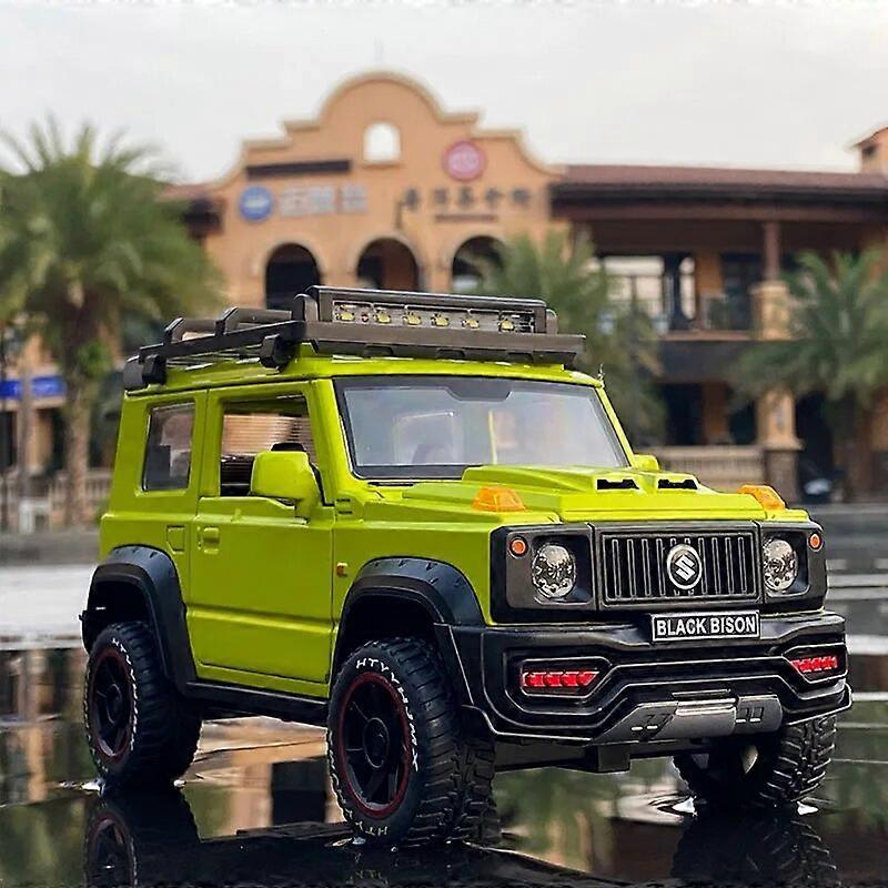 Redkid 1:18 SUZUKI Jimny Alloy Car Model Diecasts Metal Toy Off-Road Vehicles Car Model High Simulation Collection Childrens Toys Gift Green