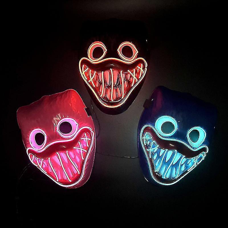 Cryin Huggy Wuggy Led Mask Poppy Playtime Poppy"s Playtime Mask Halloween Mask Blue