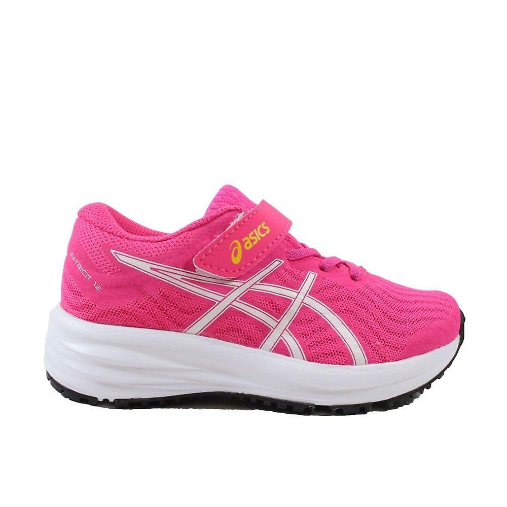 Kids Asics PATRIOT 12 PS | Pink/Glo White | Girls Running Trainers Uk 9 Kids