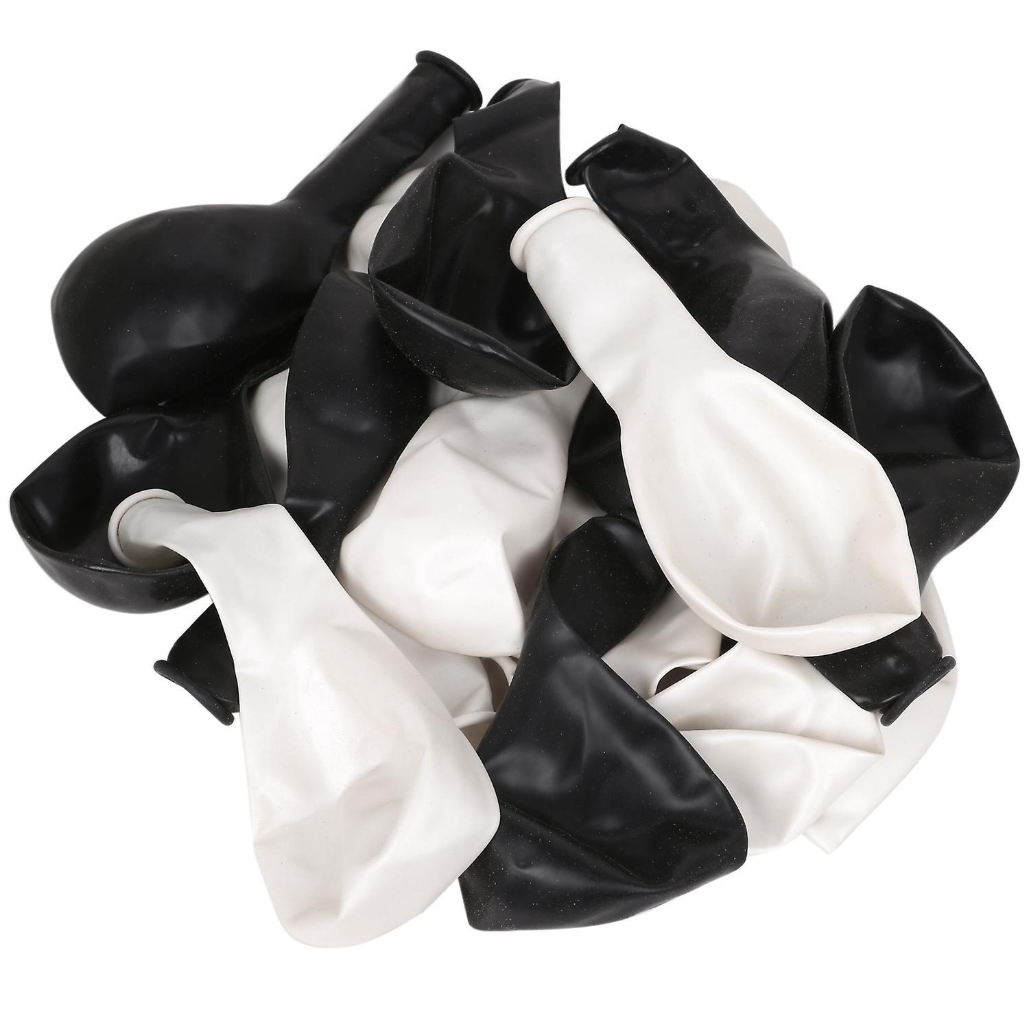 TRIXES Pack of 50 Latex Balloons 13inch Party Decoration Black and White